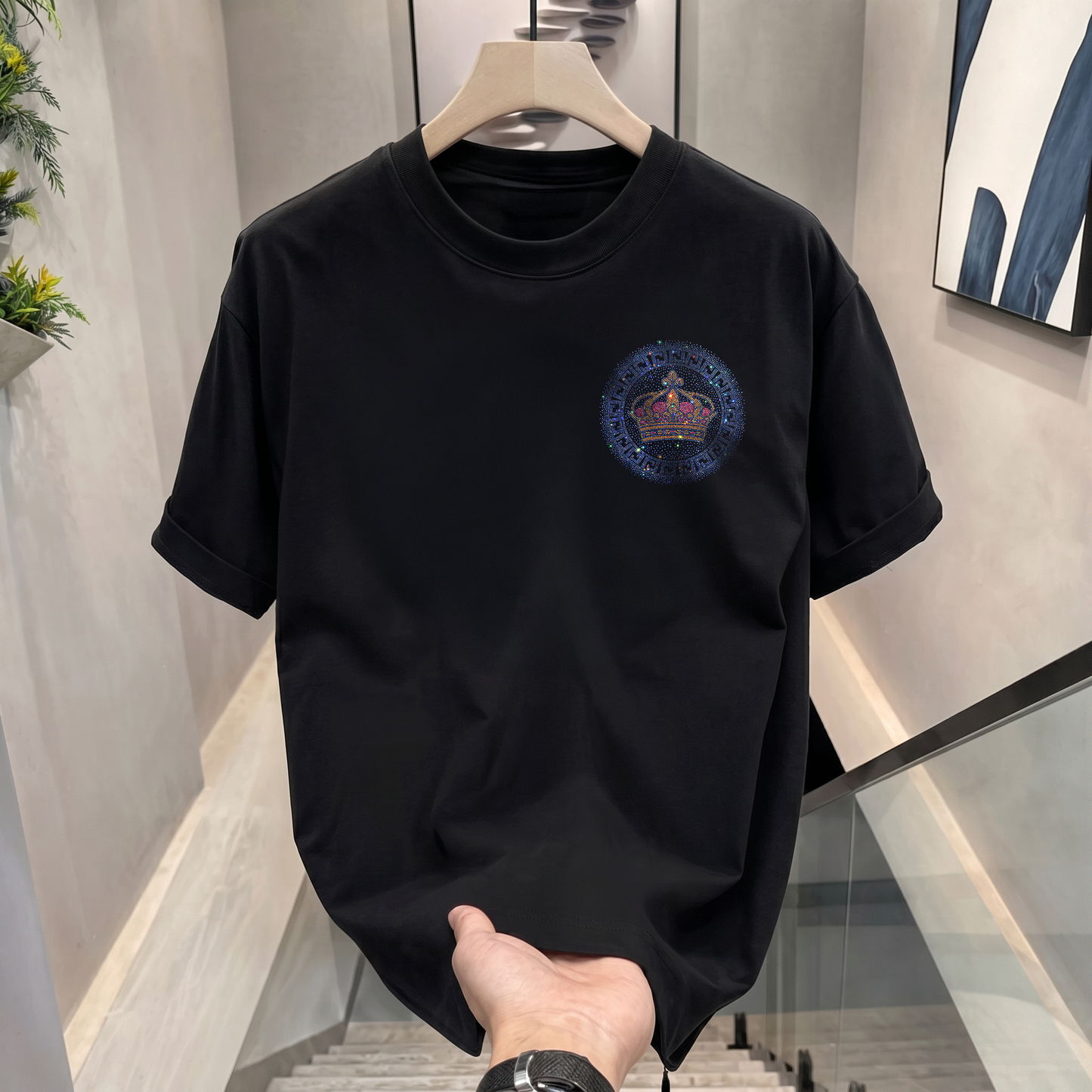 Men's Rhinestone Luxury T-shirts (CROWN)