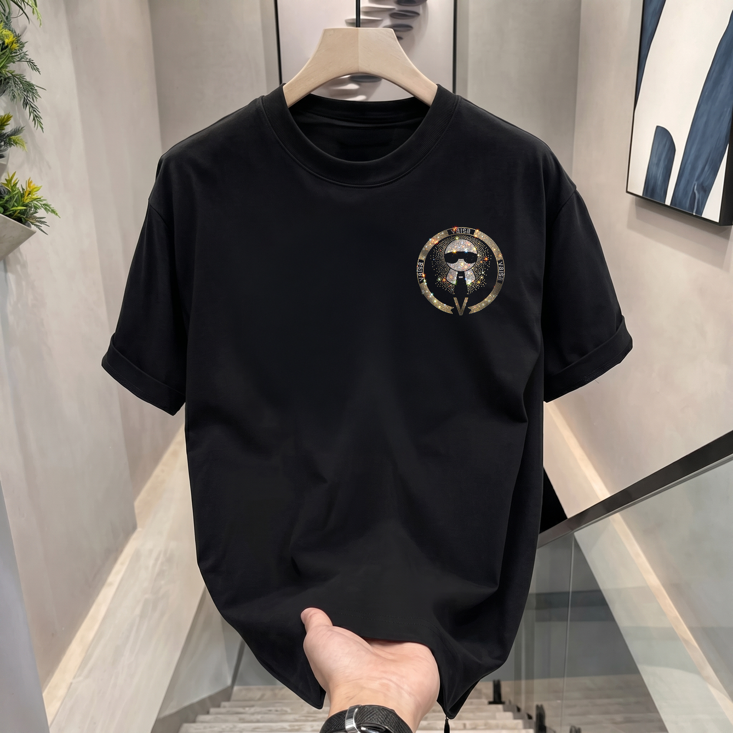 Men's Rhinestone Luxury T-shirts (TIE)