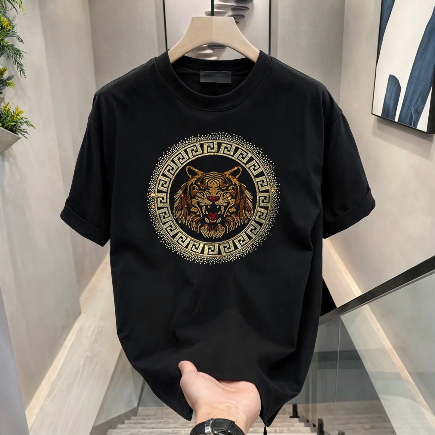 Men's Rhinestone Luxury T-shirts (TIGER 3)