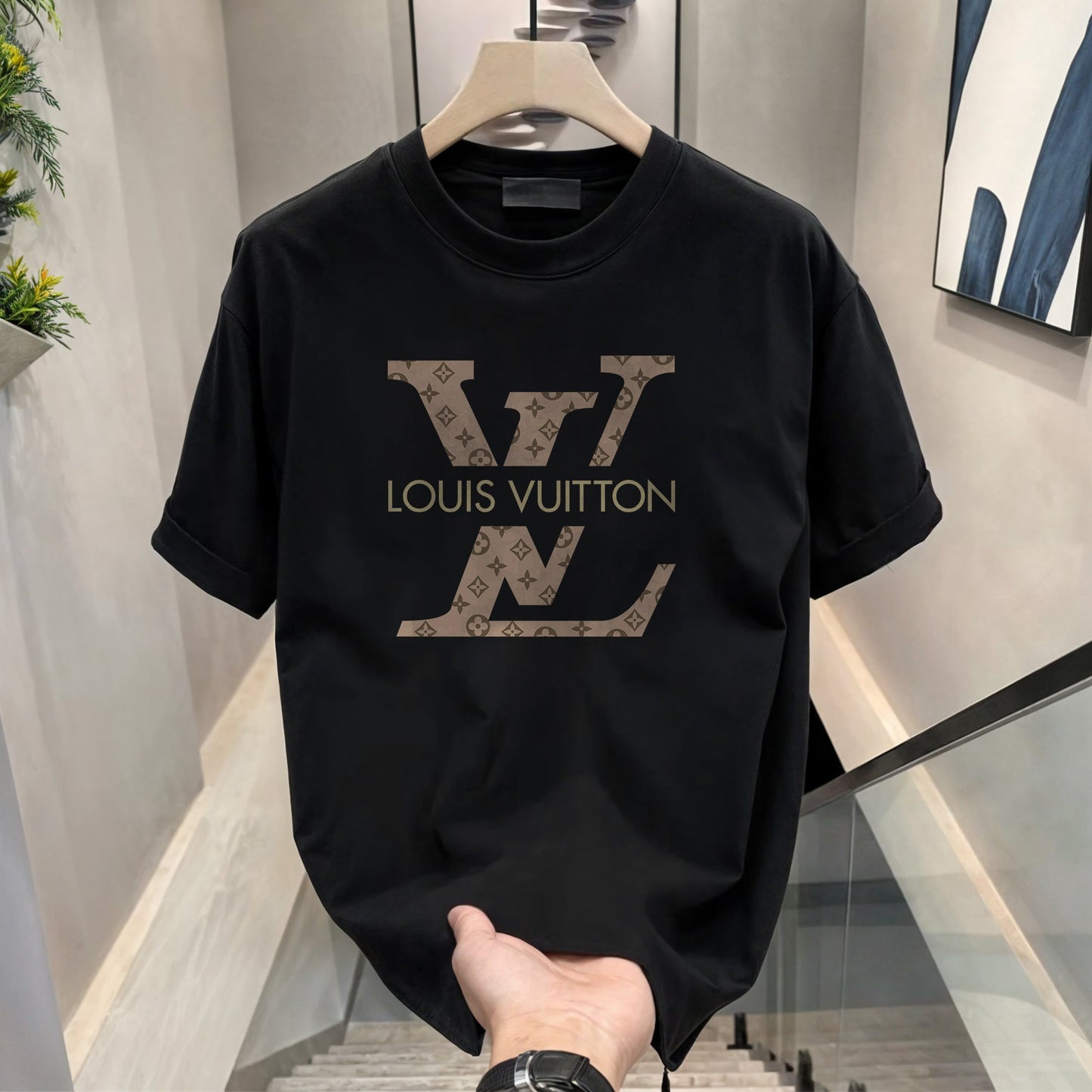 Men's Brand Premium Selling T-Shirt (BD-LV+ARMANI GREY)