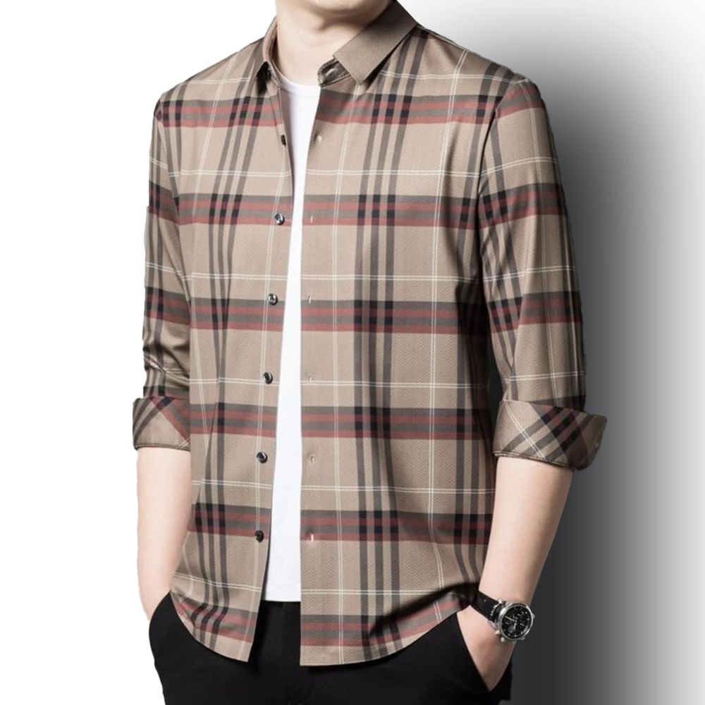 Autumn Spice Cotton Full Sleeve Check Shirt (BROWNBOX)