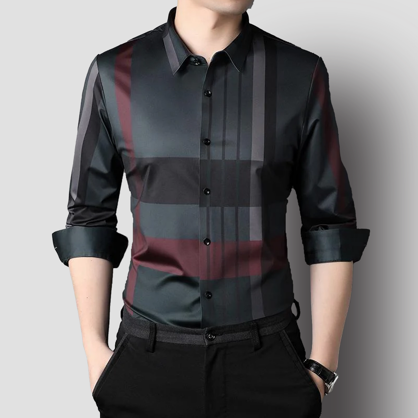 Crimson Edge Cotton Check Shirt (RBL)