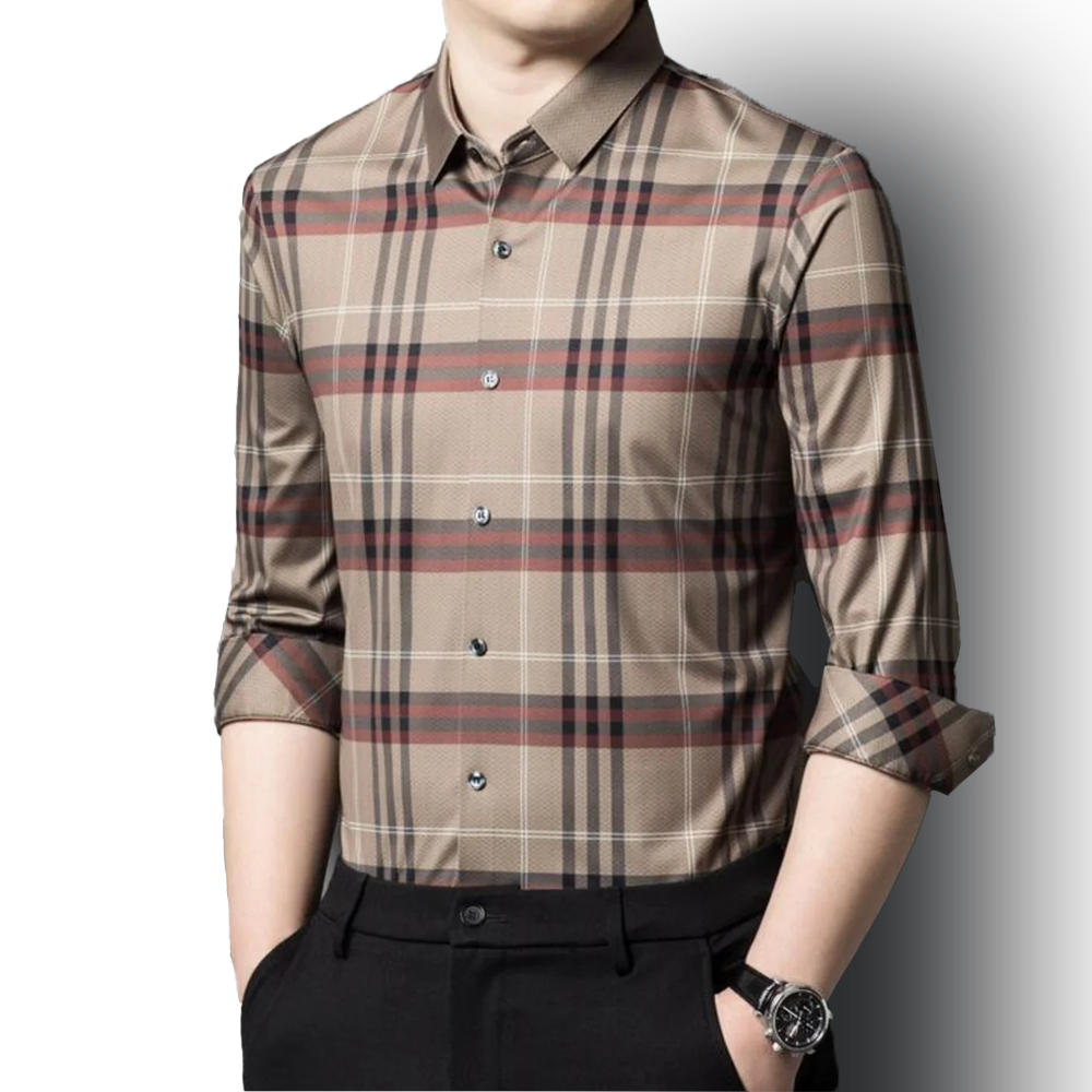 Autumn Spice Cotton Full Sleeve Check Shirt (BROWNBOX)