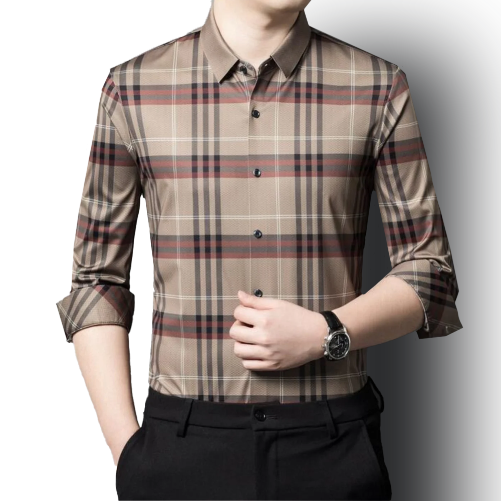 Autumn Spice Cotton Full Sleeve Check Shirt (BROWNBOX)