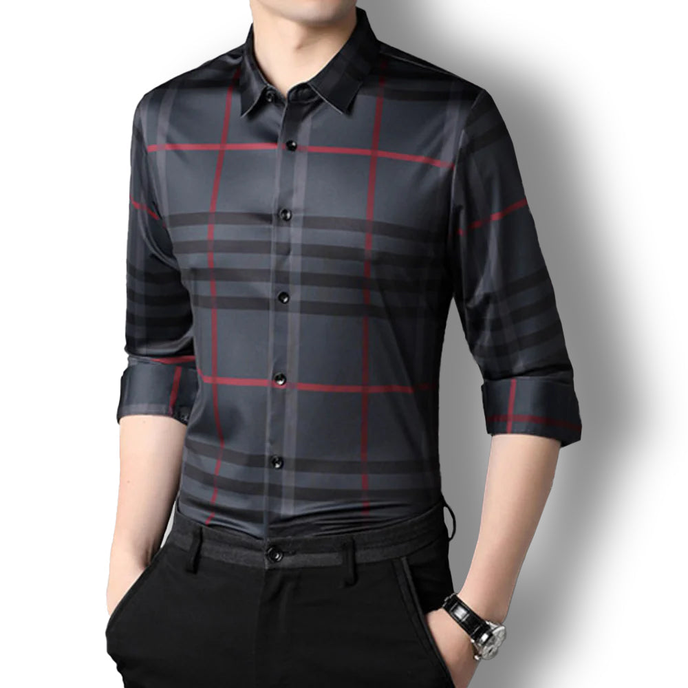 Urban Metal Cotton Full Sleeve Check Shirt (GREYBOX)