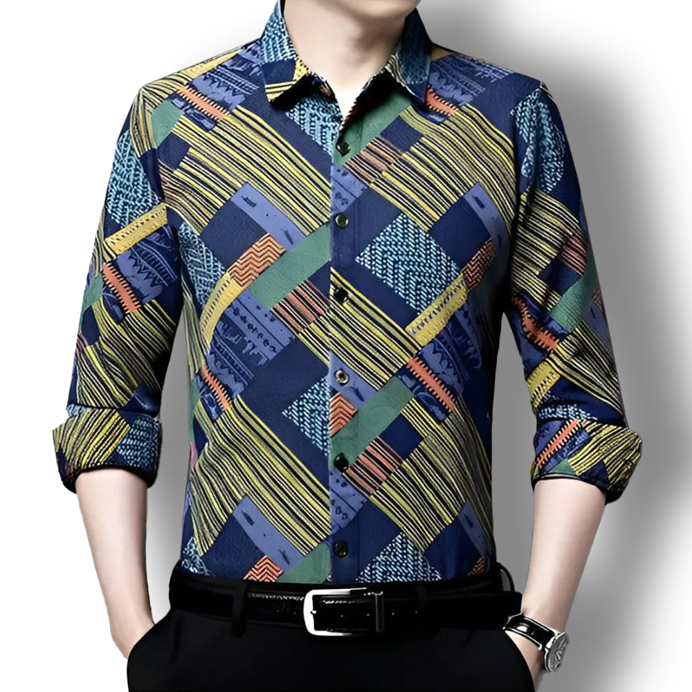 Vibrant Zigzag Cotton Shirt (ZIGZAG)