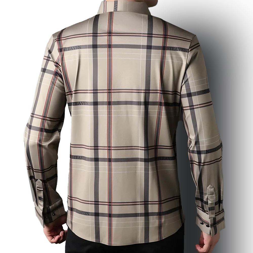 Creamy Elegance Cotton Full Sleeve Check Shirt (CREAM)