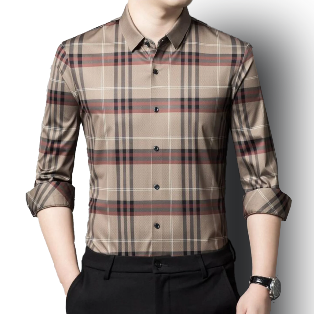 Autumn Spice Cotton Full Sleeve Check Shirt (BROWNBOX)