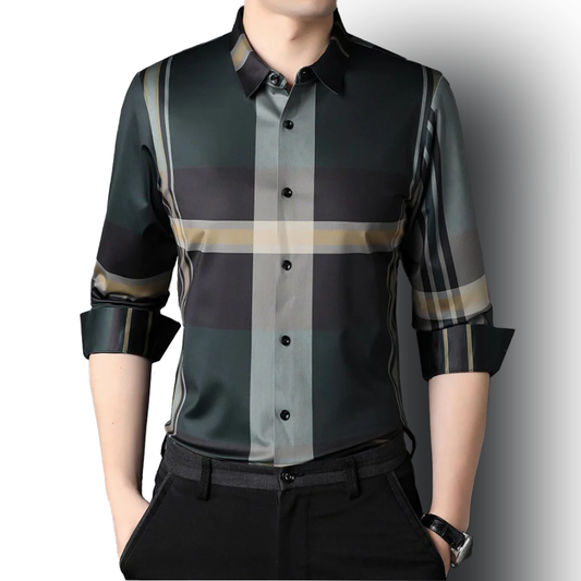 Forest Sunlight Cotton Full Sleeve Check Shirt (NEW GREEN)