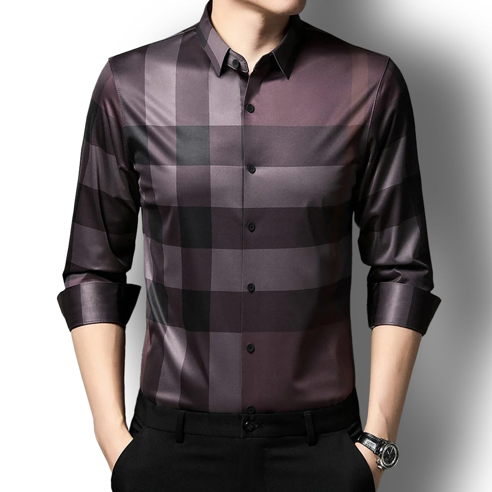 Maroon Majesty Cotton Full Sleeve Check Shirt (BB 2)