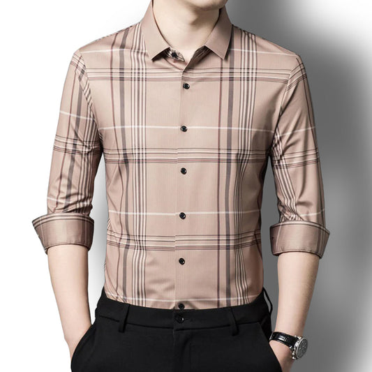 Peachy Charm Cotton Check Shirt (PEACH 2)