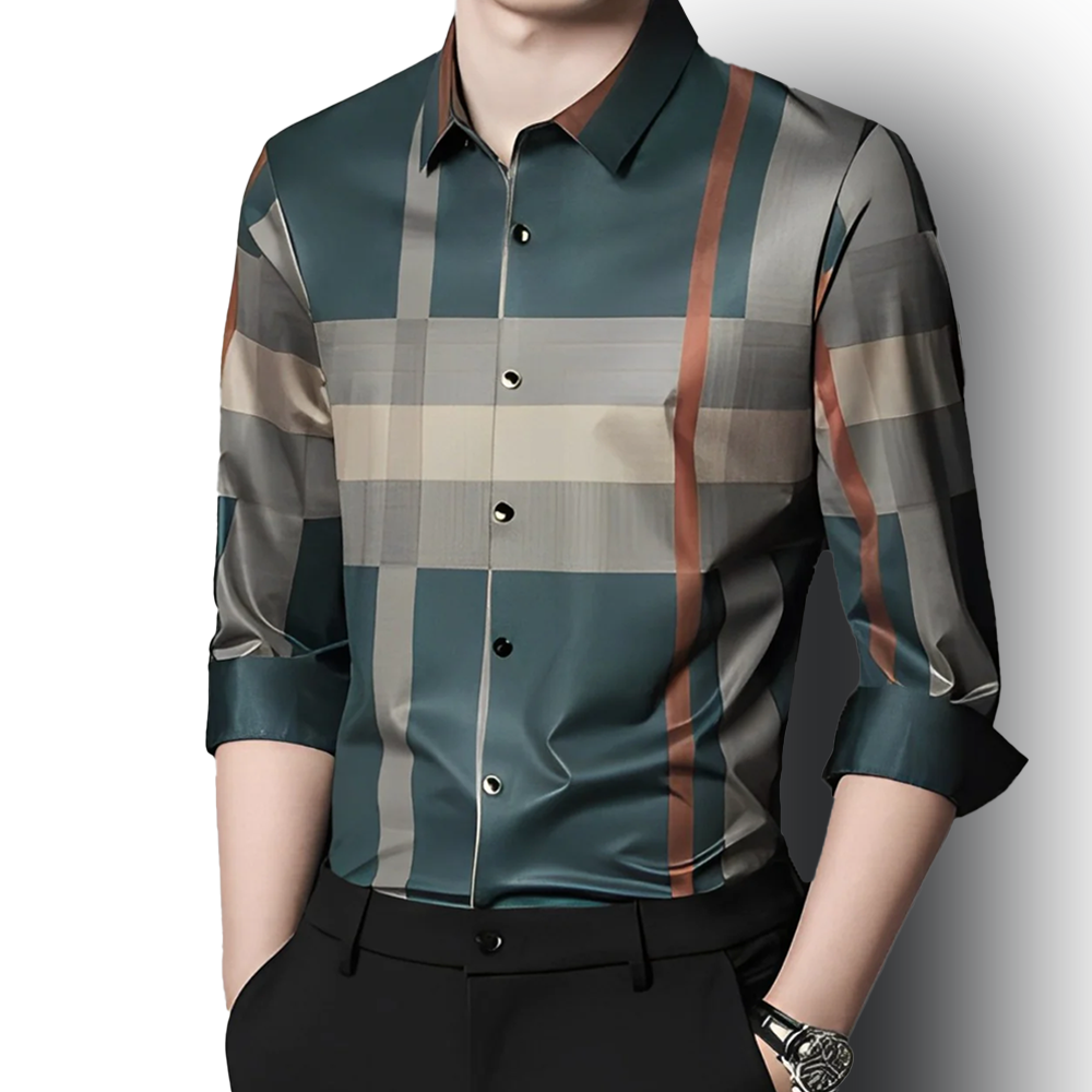 Green Oasis Cotton Full Sleeve Check Shirt (GREEN)