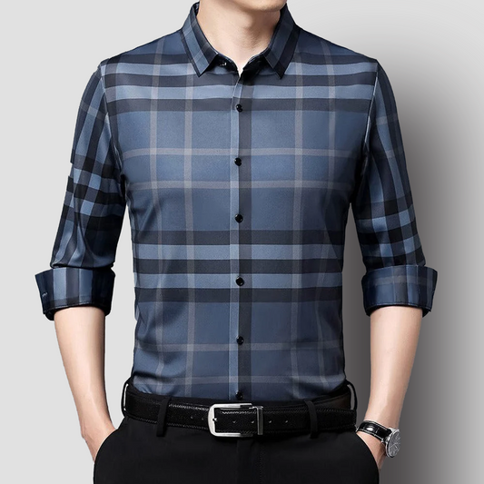 Blue Horizon Cotton Full Sleeve Check Shirt (BLUE CHECK)