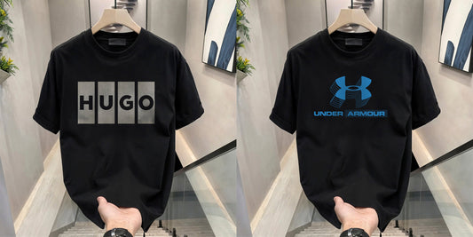 Men's Brand Premium Selling T-Shirt (BD-HUGO BOX+BLUE ARMOUR)