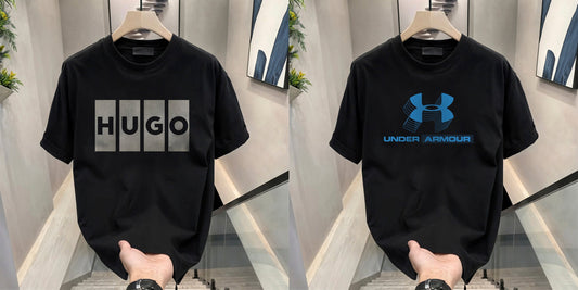 Men's Brand Premium Selling T-Shirt (BD-HUGO BOX+BLUE ARMOUR)