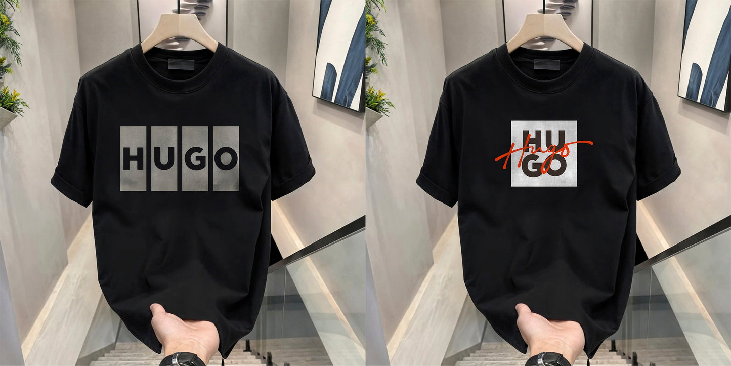 Men's Brand Premium Selling T-Shirt (BD-HUGO RED+HUGO BOX)