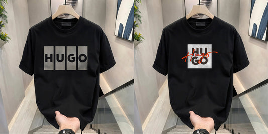 Men's Brand Premium Selling T-Shirt (BD-HUGO RED+HUGO BOX)