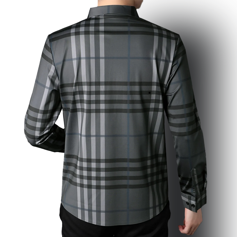 Urban Steel Cotton Full Sleeve Check Shirt (DARKGREY)