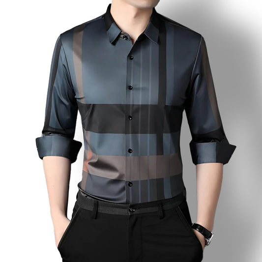 Midnight Metal Style Cotton Full Sleeve Check Shirt (BBB)