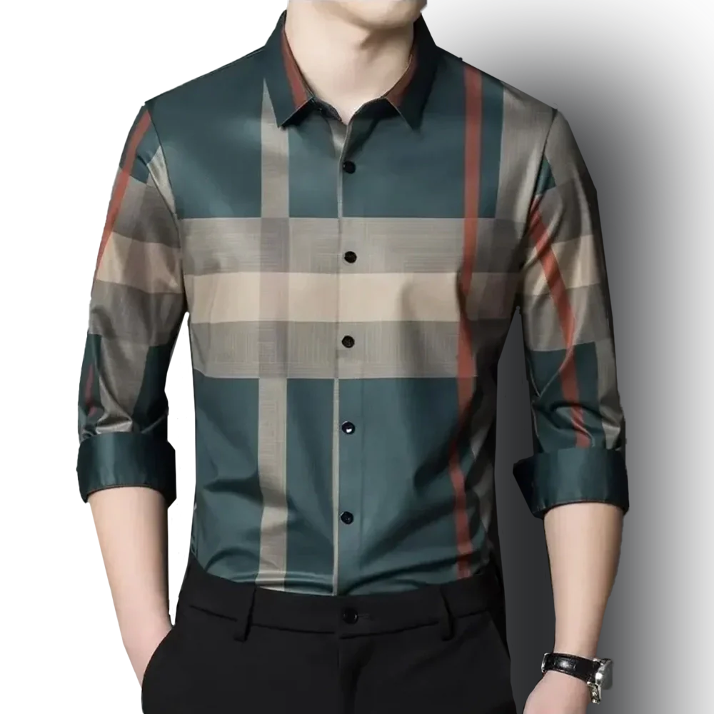 Green Oasis Cotton Full Sleeve Check Shirt (GREEN)