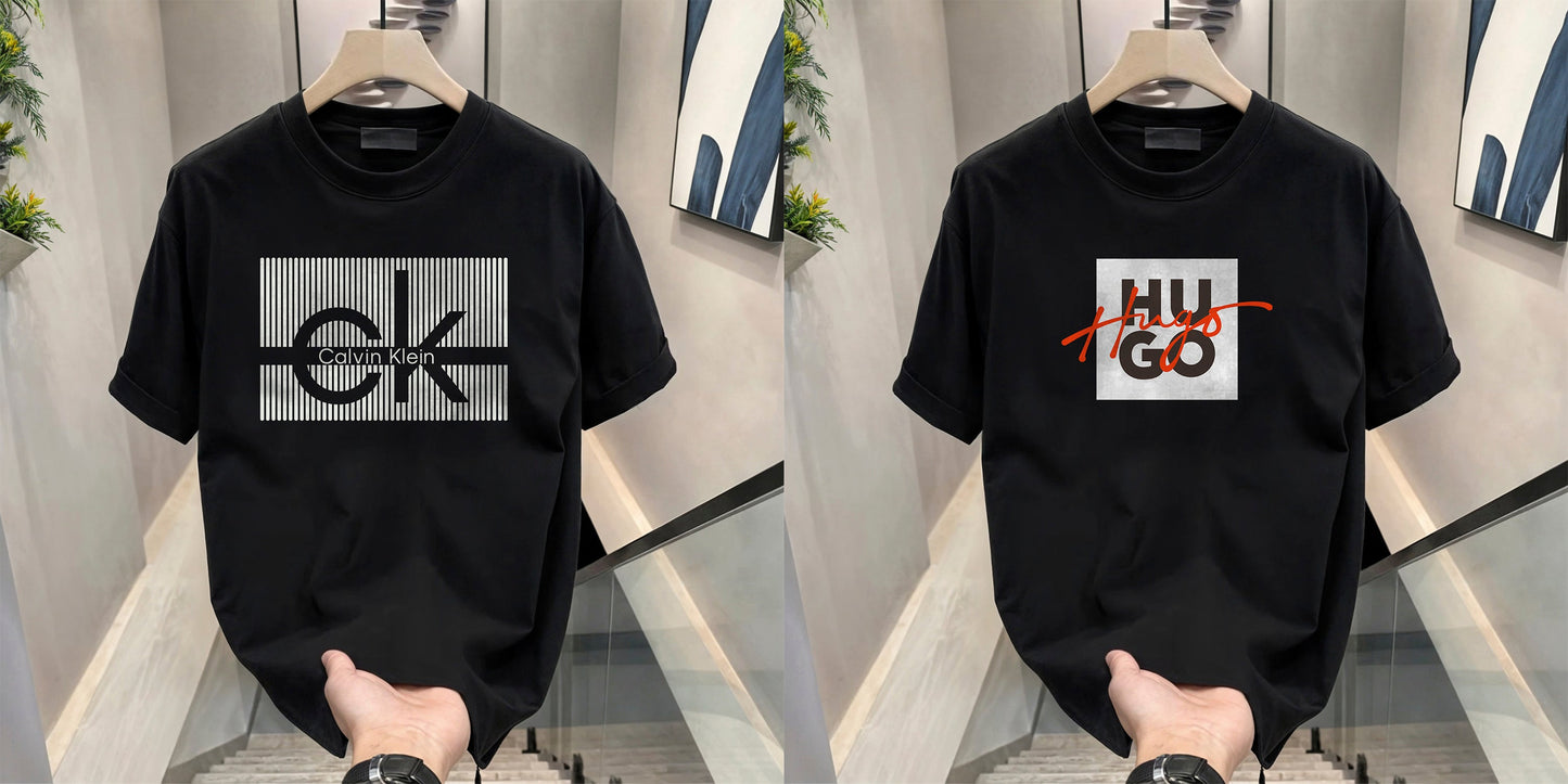 Men's Brand Premium Selling T-Shirt (BD-CK+HUGO RED)
