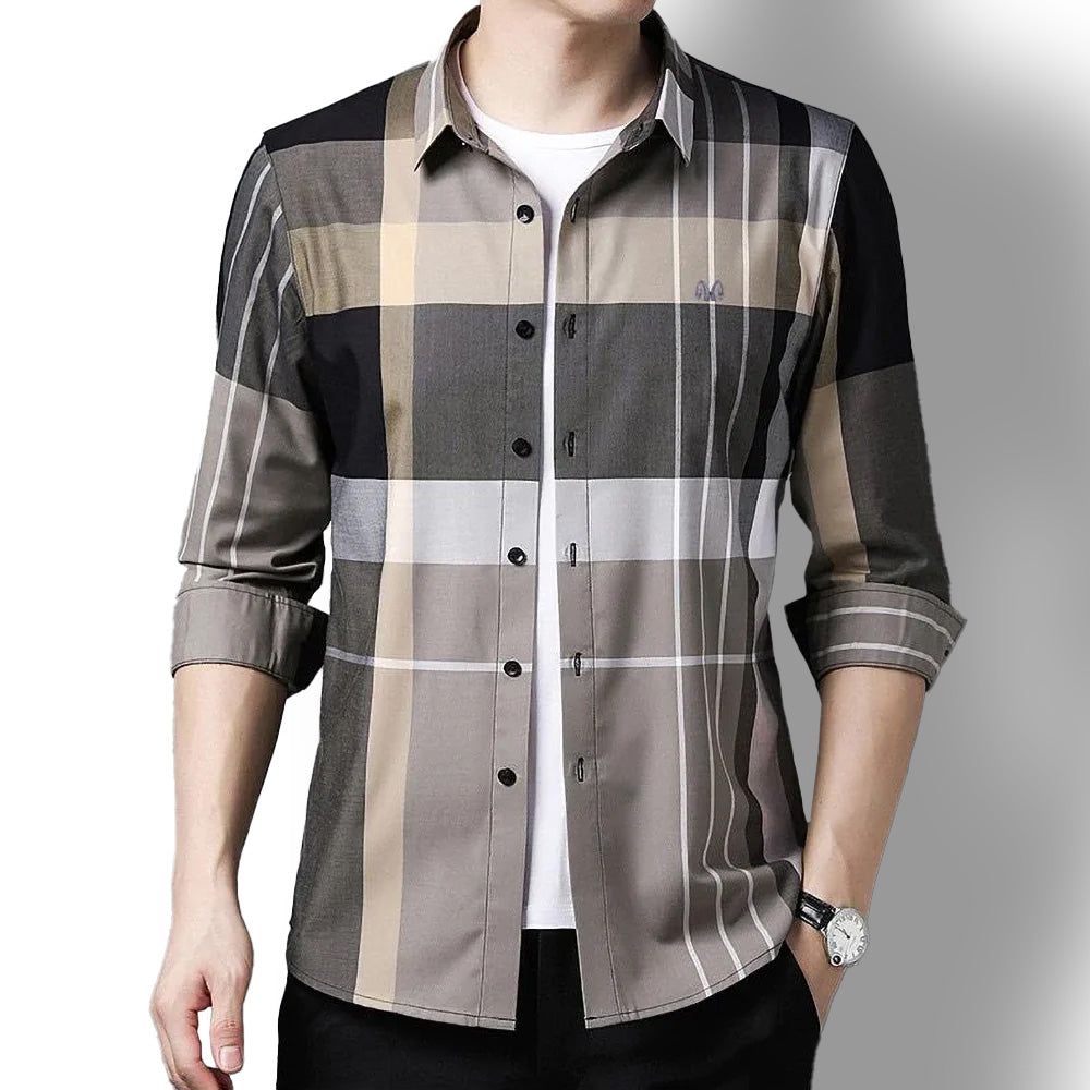 Earth Tone Cotton Full Sleeve Check Shirt (CGL)
