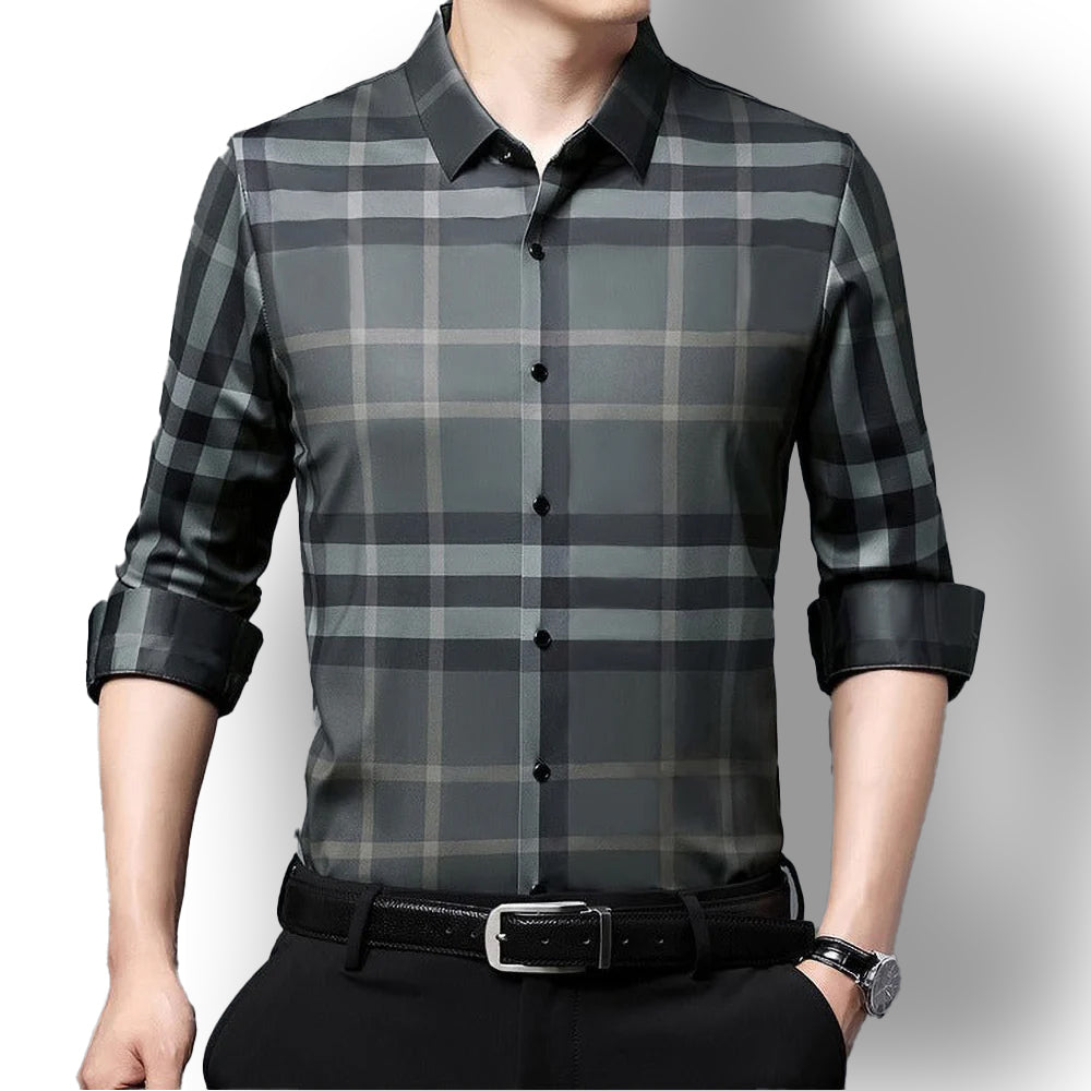 Classic Riverbank Cotton Full Sleeve Check Shirt (GREEN CHECK)