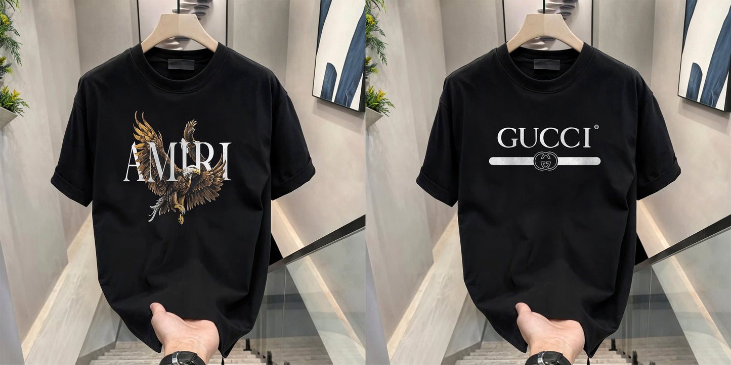 Men's Brand Premium Selling T-Shirt (BD-AMIRI +GUCCI)