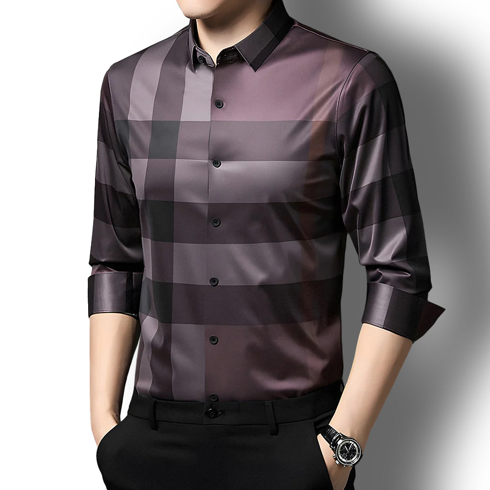 Maroon Majesty Cotton Full Sleeve Check Shirt (BB 2)