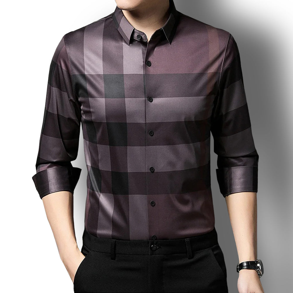 Maroon Majesty Cotton Full Sleeve Check Shirt (BB 2)