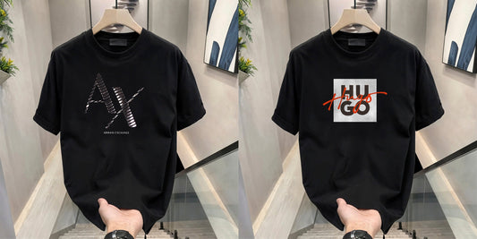 Men's Brand Premium Selling T-Shirt (BD-AX CUT+HUGO RED)