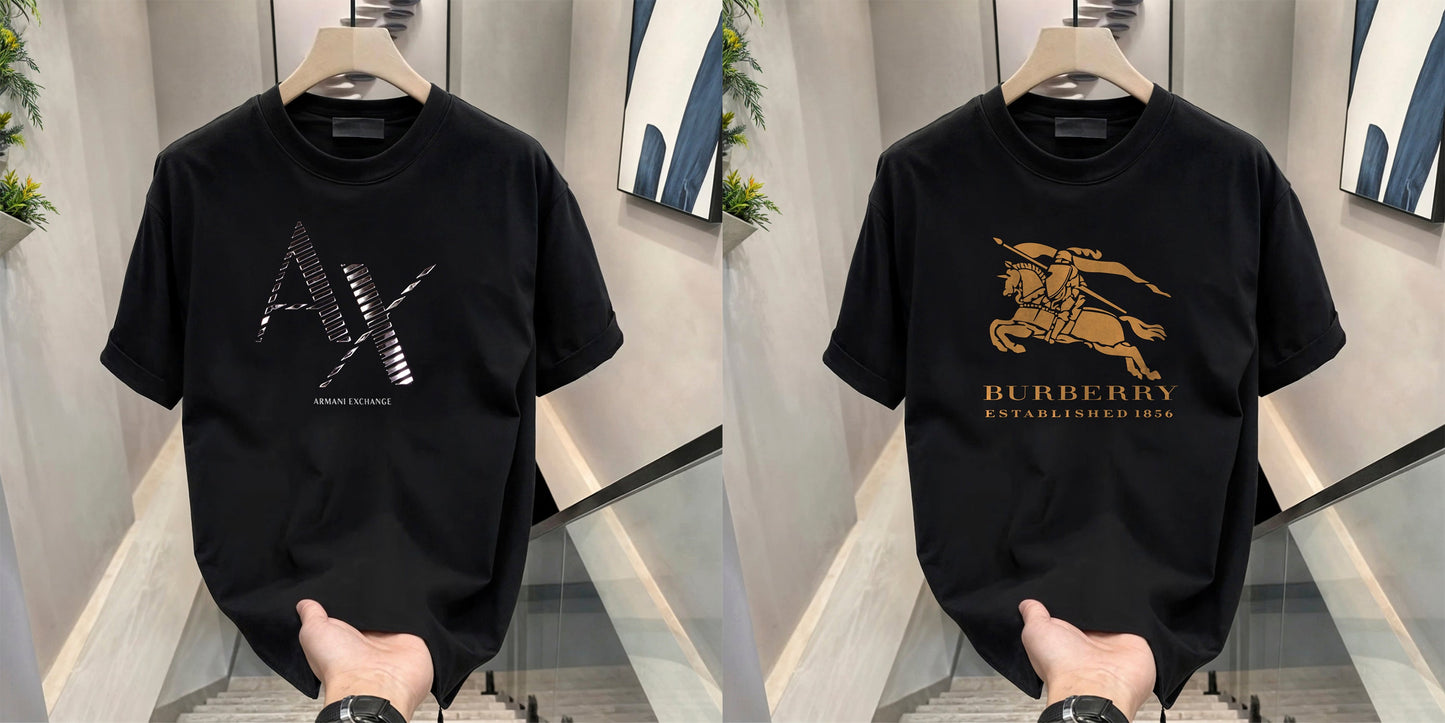 Men's Brand Premium Selling T-Shirt (BD-AX CUT+BURBERRY GOLD)