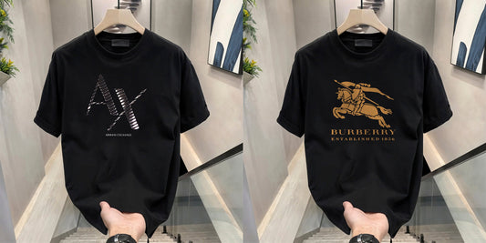 Men's Brand Premium Selling T-Shirt (BD-AX CUT+BURBERRY GOLD)