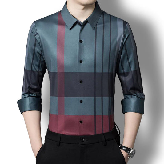 Festive Fusion Cotton Full Sleeve Check Shirt (GRC)