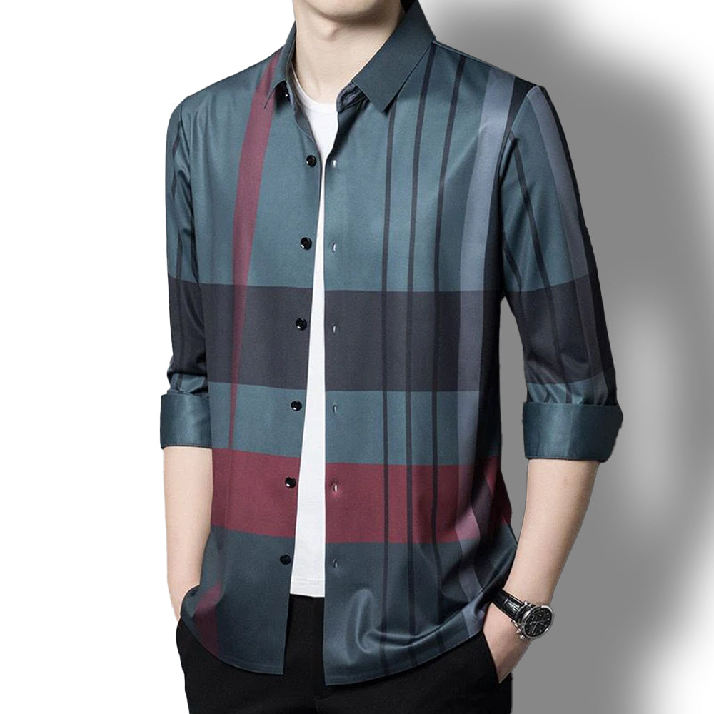 Festive Fusion Cotton Full Sleeve Check Shirt (GRC)