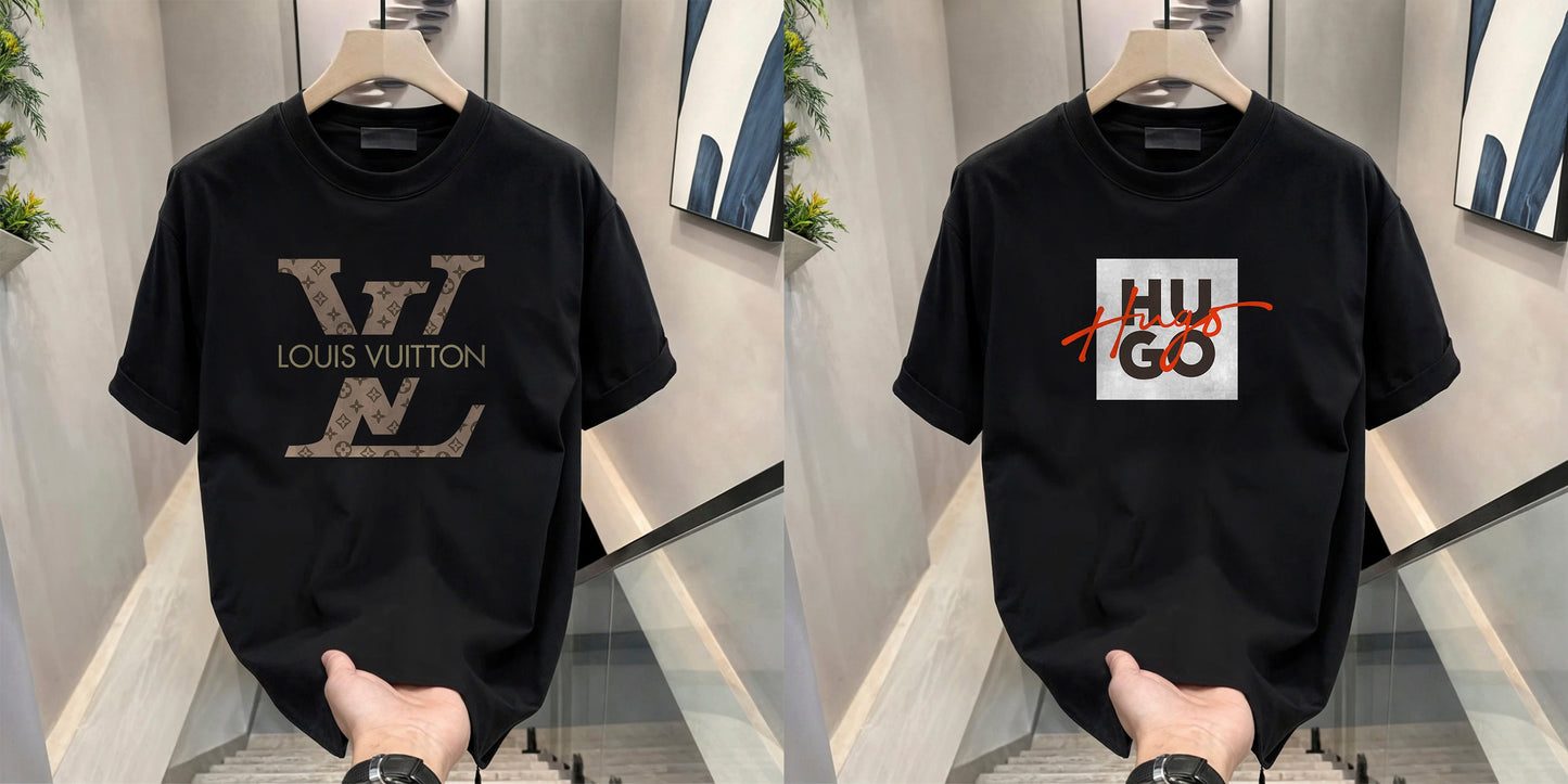 Men's Brand Premium Selling T-Shirt (BD-HUGO RED+LV)