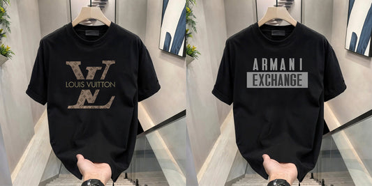 Men's Brand Premium Selling T-Shirt (BD-LV+ARMANI GREY)