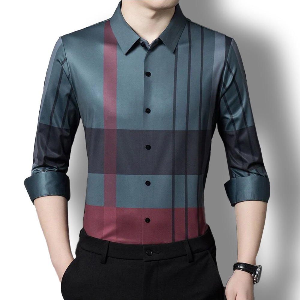 Festive Fusion Cotton Full Sleeve Check Shirt (GRC)