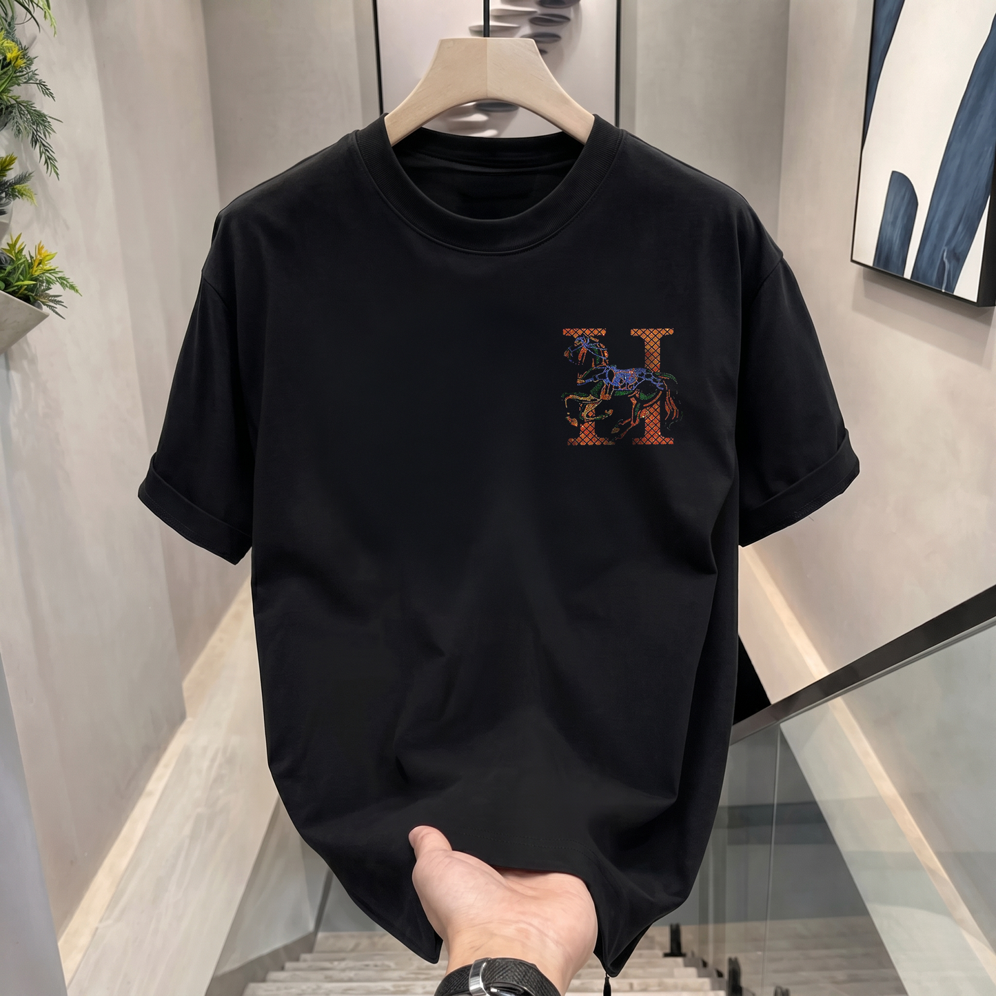 Men's Rhinestone Luxury T-shirts (HORSE)