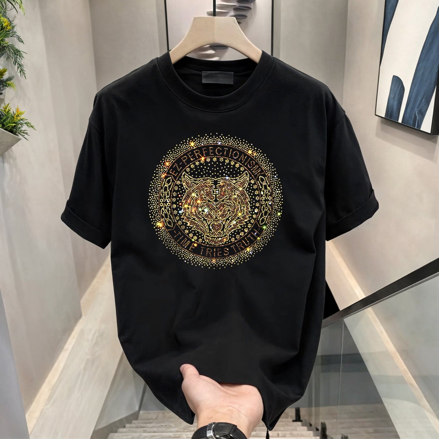 Men's Rhinestone Luxury T-shirts (TIGER 2)